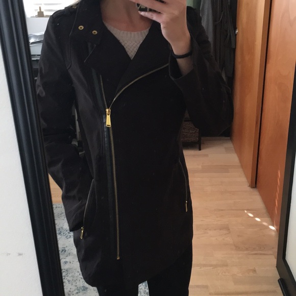 Micheal Kors Trench Coat Rain Jacket Black XS - Picture 5 of 5